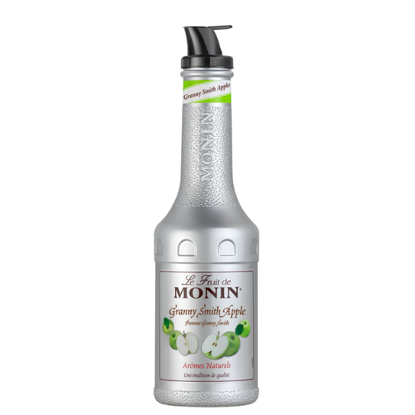 MONIN Le Fruit Grüner Apfel (Granny Smith) Fruchtpüree 1 L – PET-Flasche