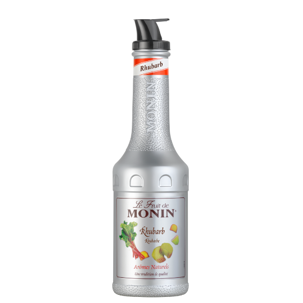 MONIN Le Fruit Rhabarber Fruchtpüree 1 L – PET-Flasche