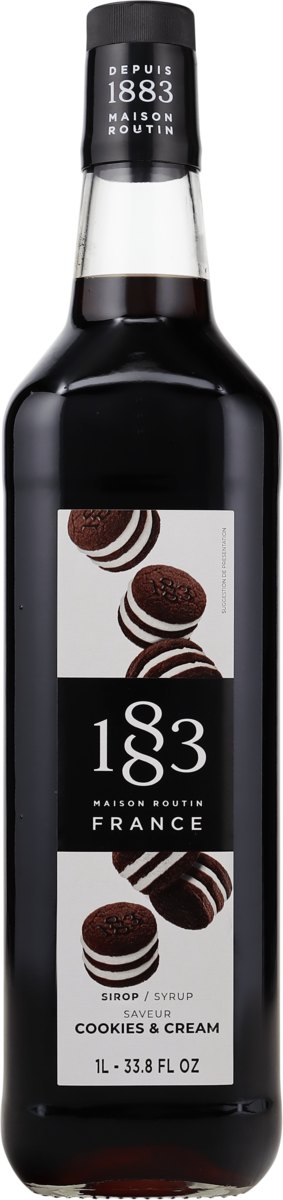 1883 Cookies & Cream Sirup 1 L – Glasflasche