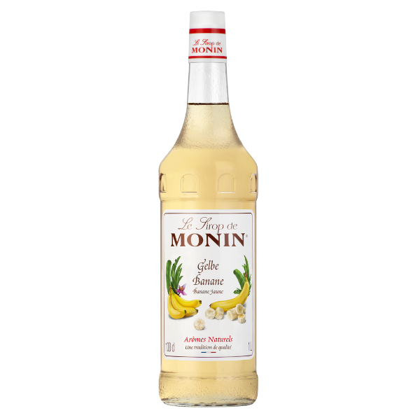 MONIN gelbe Banane Sirup 1 L – Glasflasche